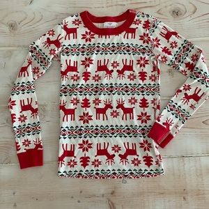Hanna Andersson kids dear deer Christmas organic cotton pajama long slee…